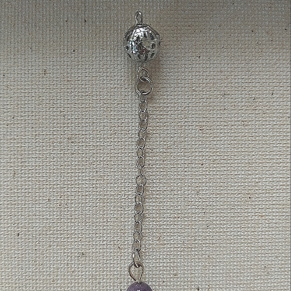 Pendulum 7 Chakra Beads Crystals Healing Keychain Purse Amethyst Natural Gem - Picture 6 of 10